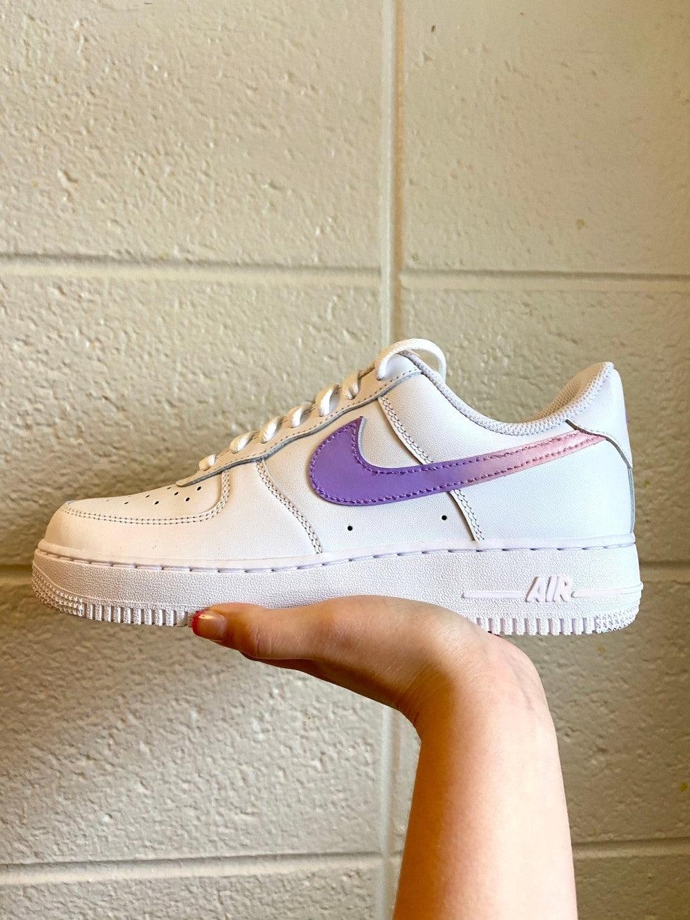 Purple Pink Gradient Custom Air Force 1-shecustomize