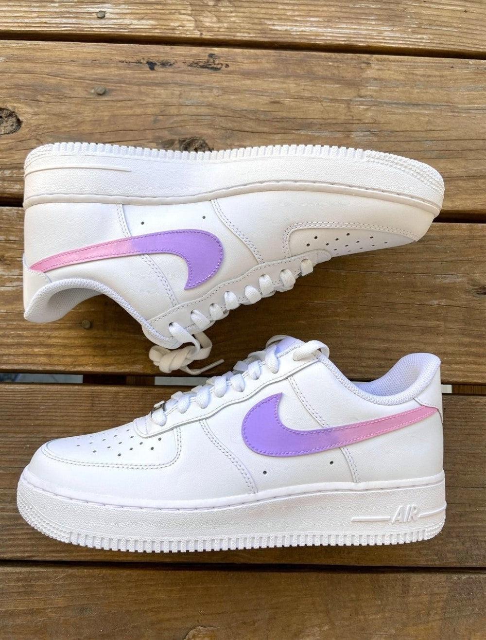 Purple Pink Gradient Custom Air Force 1-shecustomize