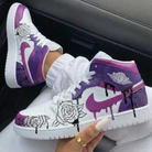 Purple Pink Rose Custom Air Jordan 1-shecustomize