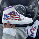 Purple Red Blue Frog Pattern Custom Air Jordan 1-shecustomize