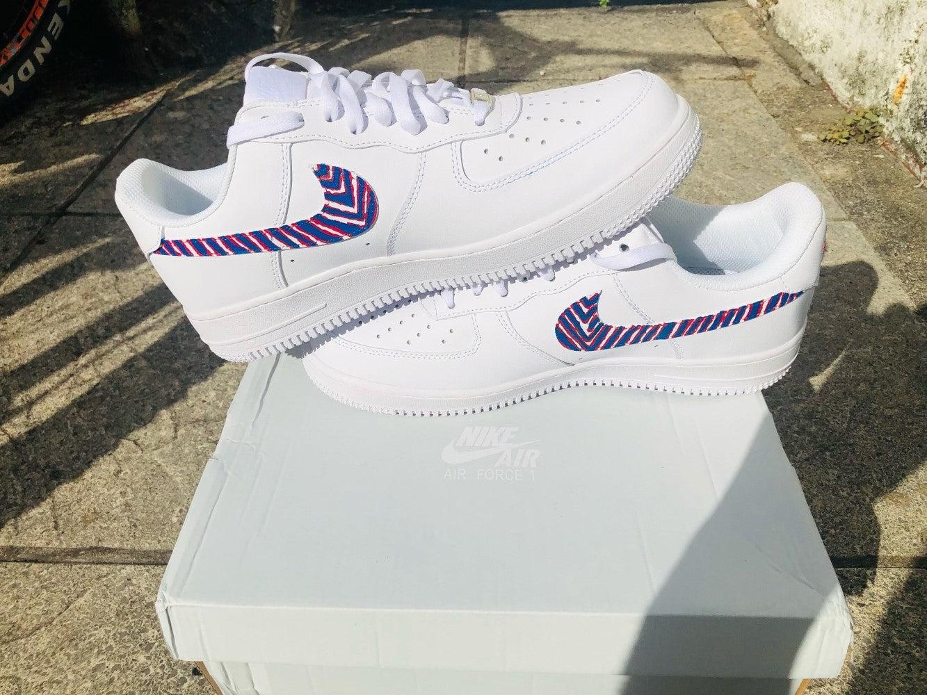 Purple Red Zebra Print Custom Air Force 1-shecustomize