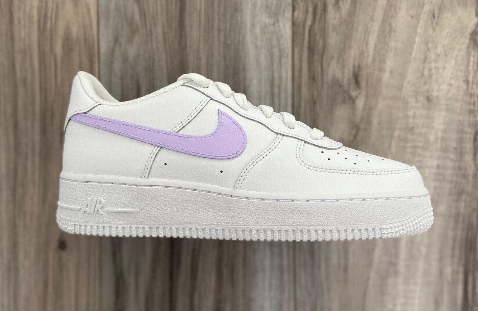 Air force outlet 1 purple swoosh