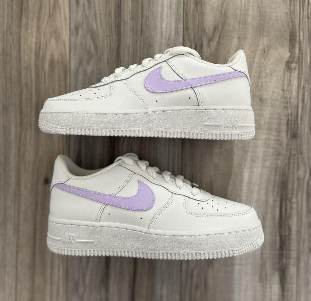 Purple Swoosh Custom Air Force 1-shecustomize