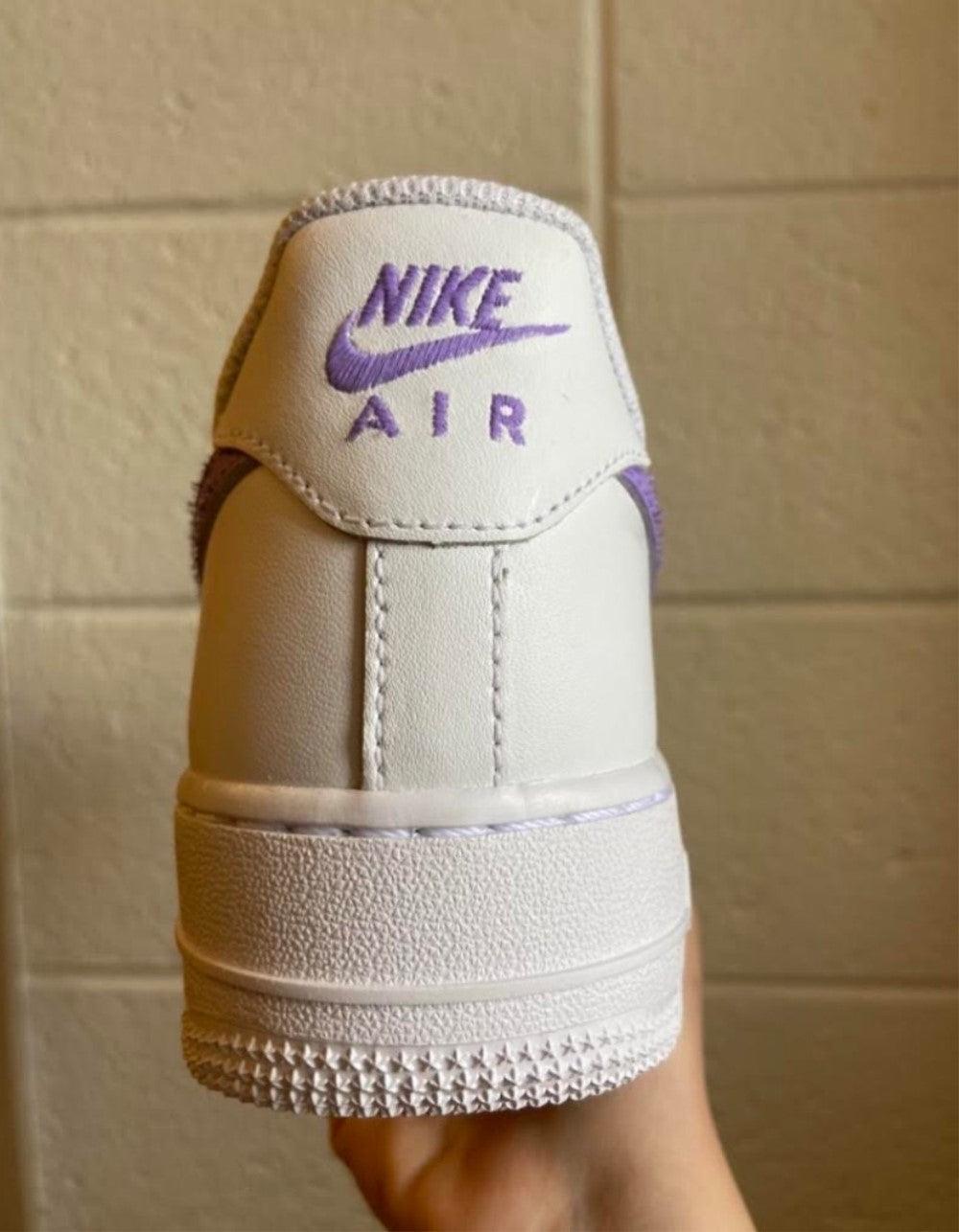 Purple Swoosh Custom Air Force 1-shecustomize