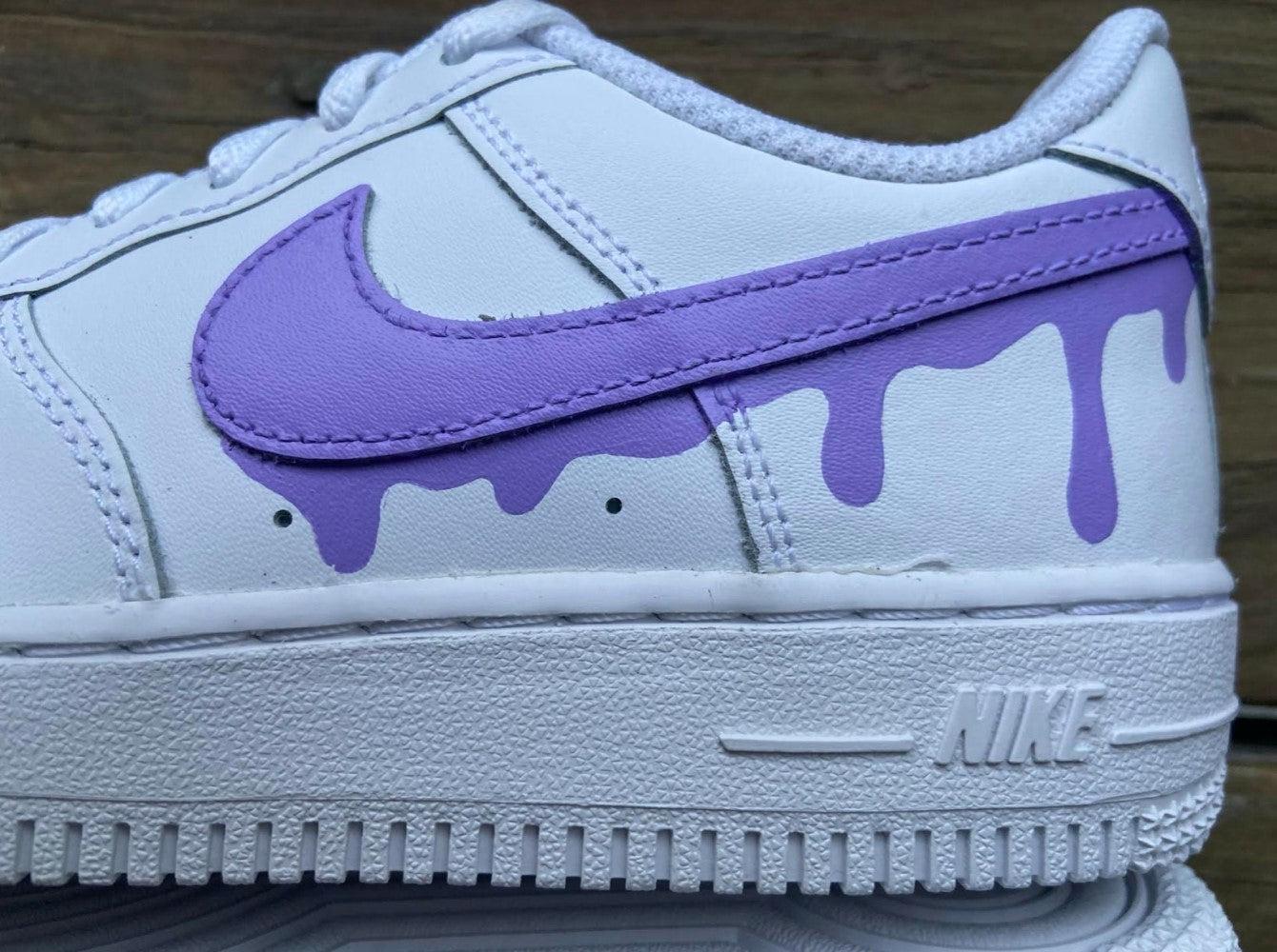 Custom Air Force 1 Tiffany Blue Design With White Drip 