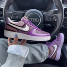 Purple White Cartoon Custom Air Force 1-shecustomize