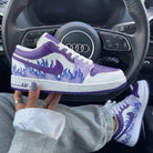 Purple White Flame Custom Air Jordan 1-shecustomize