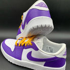 Purple White Orange Croc - Embossed Custom Air Jordan 1-shecustomize