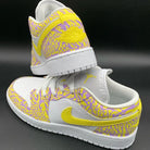 Purple Yellow Crackle Custom Air Jordan 1-shecustomize