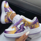 Purple Yellow Goblet Pattern Custom Air Force 1-shecustomize
