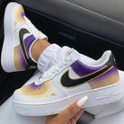 Purple Yellow Gradient Sun Stars Custom Air Force 1-shecustomize