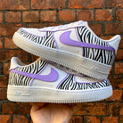 Purple Zebra Print Custom Air Force 1-shecustomize
