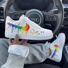 Rainbow Drip Splatter Custom Air Force 1-shecustomize