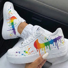 Rainbow Drip Splatter Custom Air Force 1-shecustomize