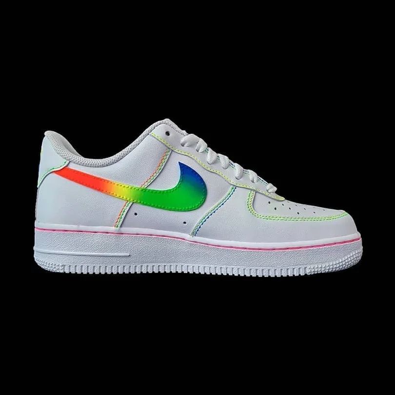 Rainbow Swoosh Custom Air Force 1-shecustomize