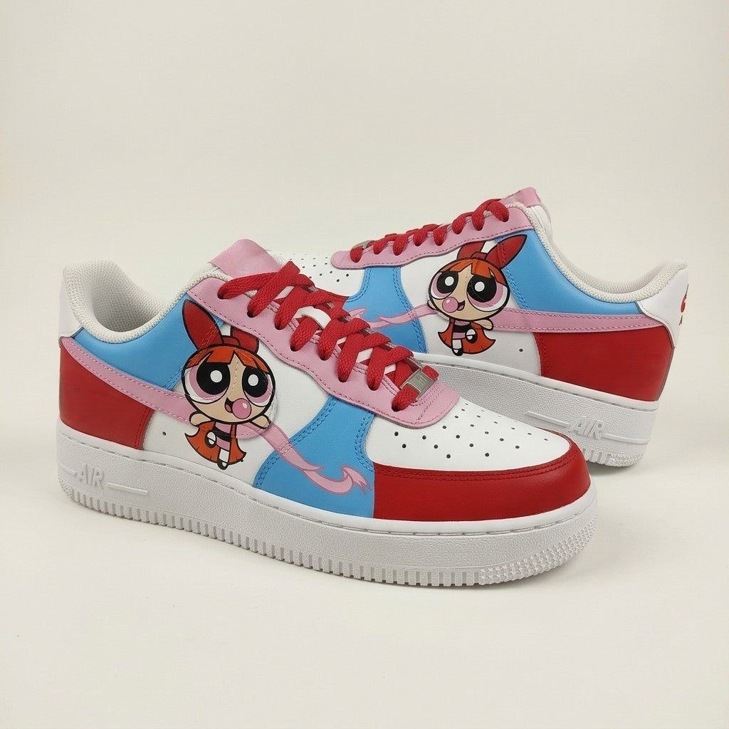 Red Baby Blue Baby Pink Powerpuff Girls Custom Air Force 1-shecustomize