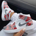 Red Baby Pink Gray Camo Custom Air Jordan 1-shecustomize