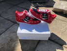 Red Black Custom Air Force 1-shecustomize