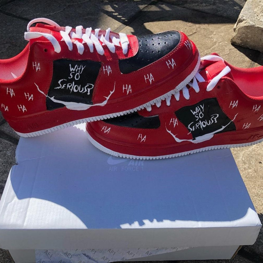 Red Black Custom Air Force 1-shecustomize