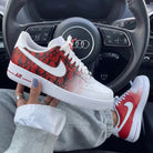Red Black Dior Monogram Custom Air Force 1