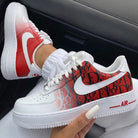 Red Black Dior Monogram Custom Air Force 1