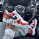 Red Black Spider Web Spider Drip Custom Air Force 1-shecustomize
