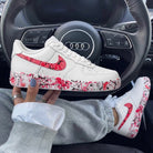 Red Black Splatter Custom Air Force 1-shecustomize