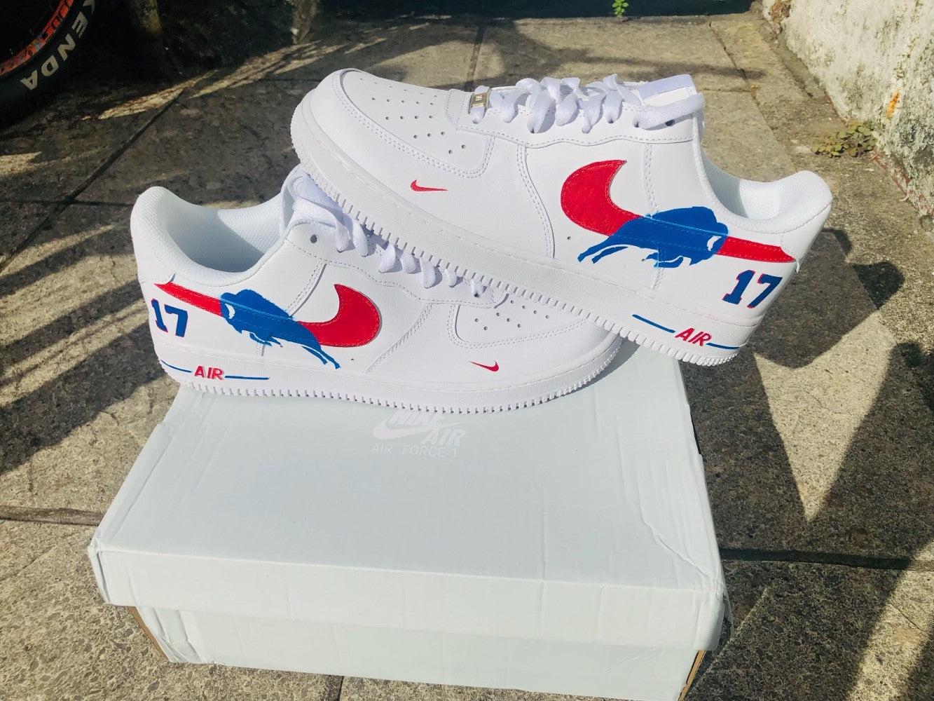 Red Blue Custom Air Force 1-shecustomize