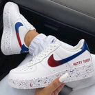 Red Blue Speckled Custom Air Force 1-shecustomize
