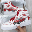Red Car Themed Custom Air Force 1-shecustomize