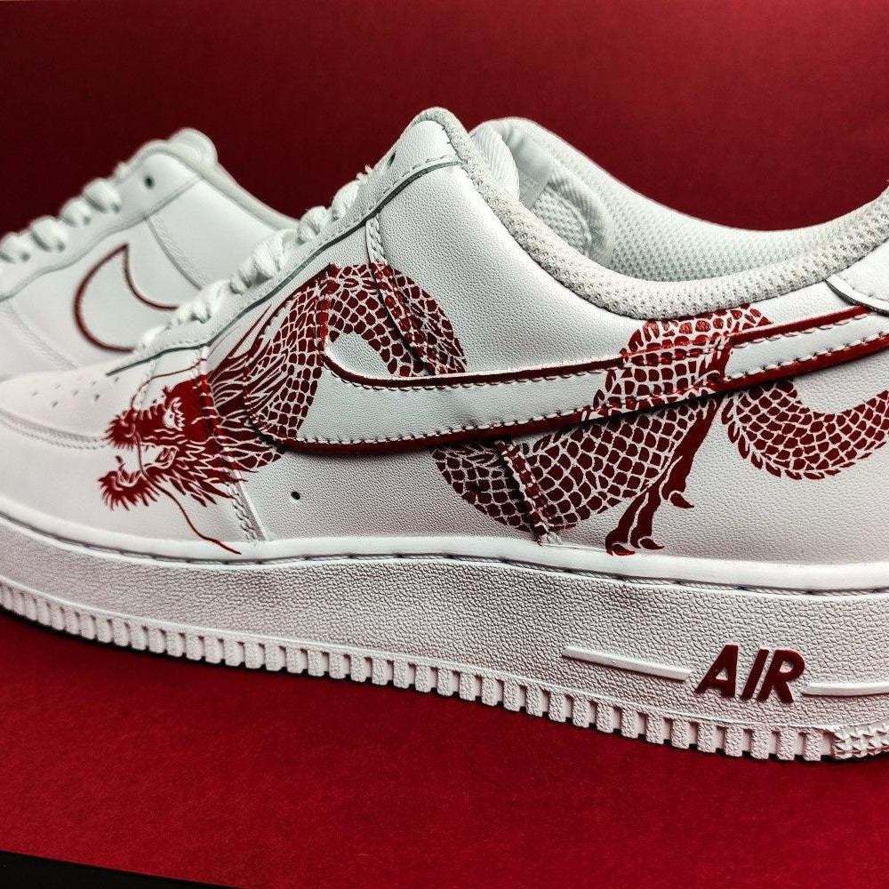Red Dragon Custom Air Force 1-shecustomize