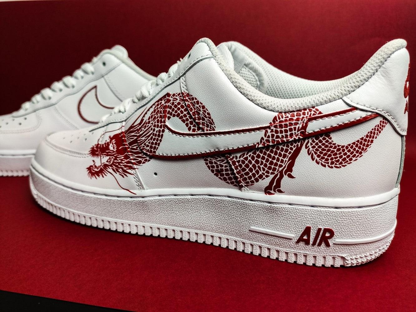 Red Dragon Custom Air Force 1-shecustomize