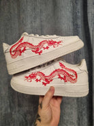 Red Dragon Red Flower Custom Air Force 1-shecustomize