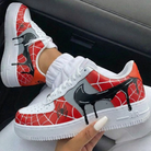 Red Gray Orange Spider Web Spider Black Drip Custom Air Force 1-shecustomize