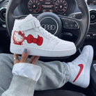 Red Hello Kitty Bow Custom Air Force 1-shecustomize