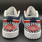 Red Navy Crackle Custom Air Jordan 1-shecustomize