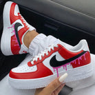 Red Pink Drip Custom Air Force 1-shecustomize