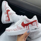 Red Pink Paisley Custom Air Force 1-shecustomize