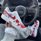 Red Purple Floral Custom Air Force 1-shecustomize