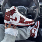 Red Rose Custom Air Jordan 1-shecustomize