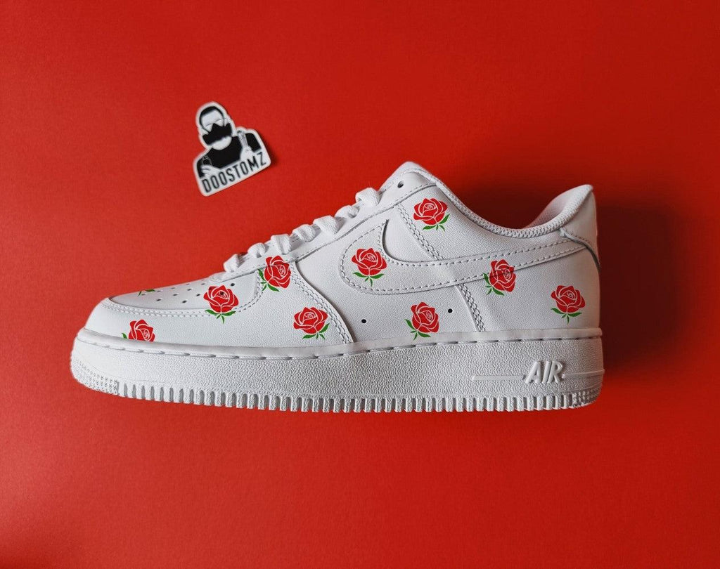 Red Rose Flowers Custom Air Force 1-shecustomize
