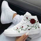 Red Rose Green Vine Custom Air Jordan 1-shecustomize
