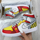 Red Yellow Gray Cartoon Custom Air Jordan 1-shecustomize
