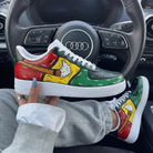 Red Yellow Green Black Pipe Cannabis Leaves Custom Air Force 1-shecustomize