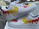 Red Yellow LV Print Custom Air Force 1-shecustomize