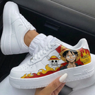 Red Yellow One Piece Monkey D Luffy Custom Air Force 1-shecustomize