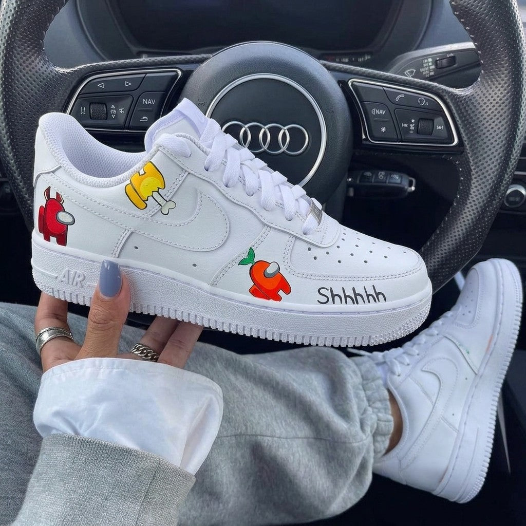 Red Yellow Orange Cartoon Custom Air Force 1-shecustomize