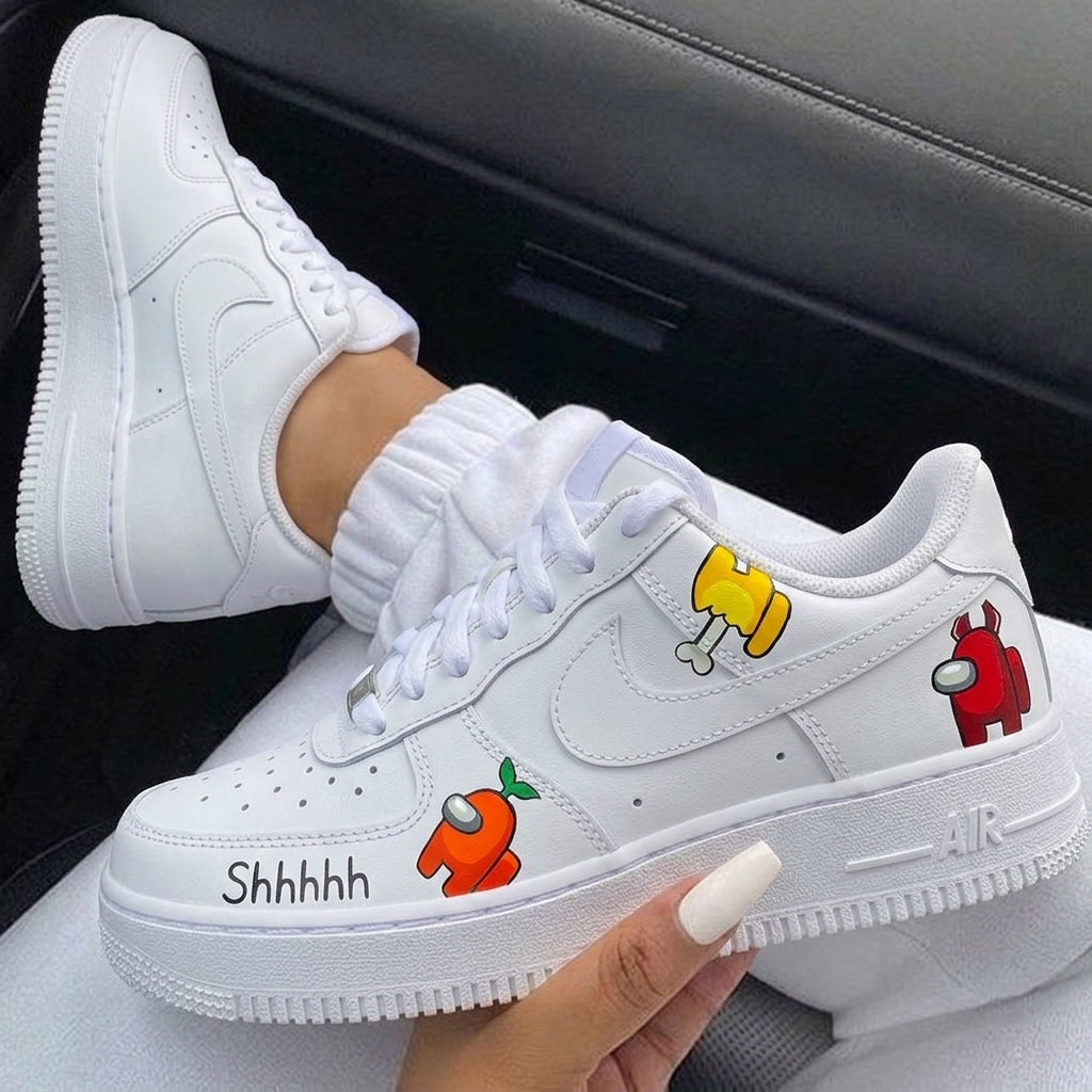 Red Yellow Orange Cartoon Custom Air Force 1-shecustomize