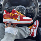 Red Yellow Washington Redskins Feathers Custom Air Force 1-shecustomize