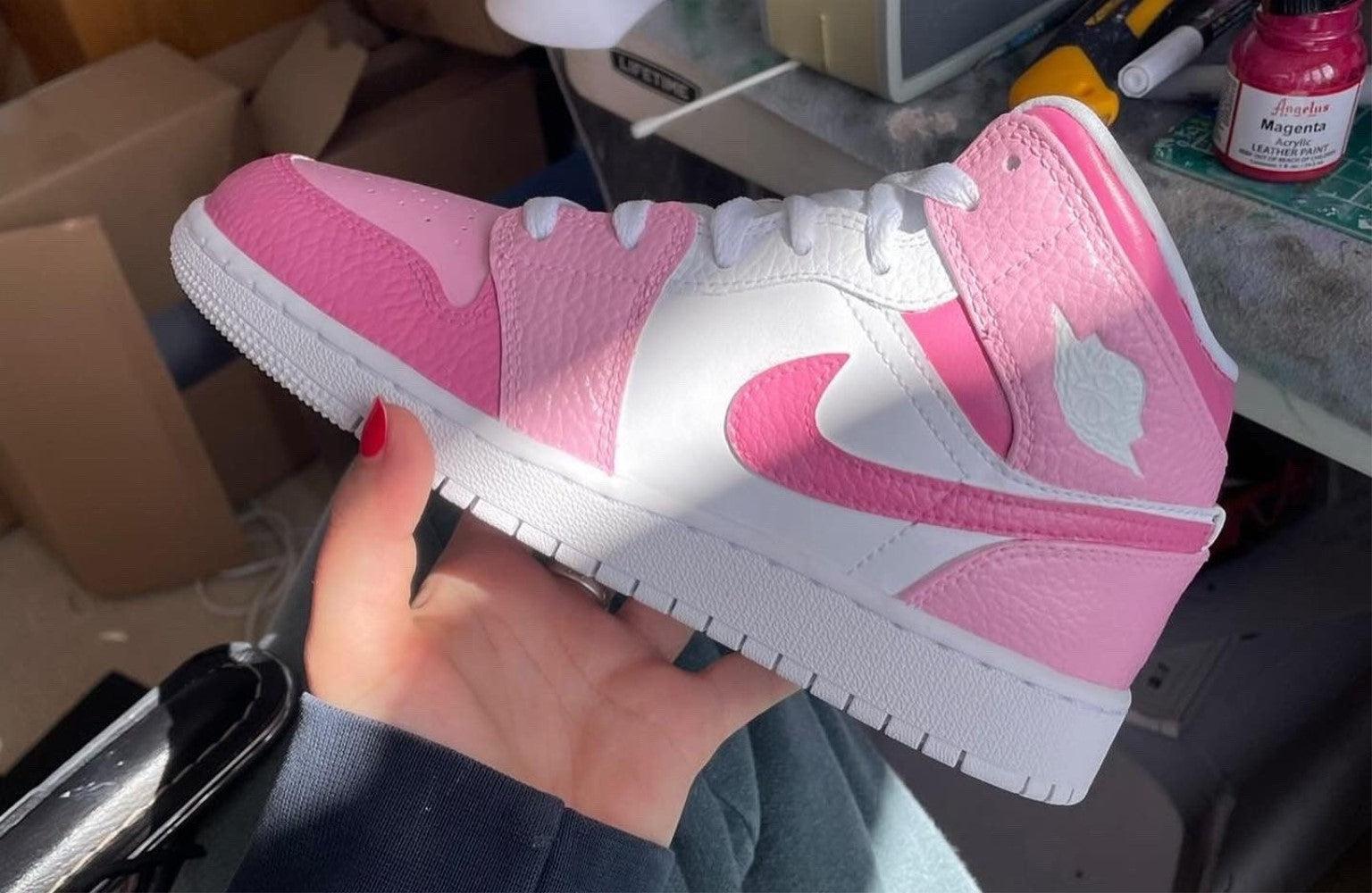 Rosie Mclellend Pink Custom Air Force 1-shecustomize